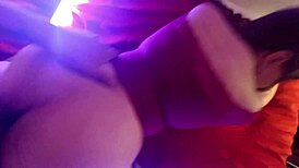 This Colombian hotwife took double creampie from mouth to tits