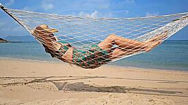 uhh, long dress, no panties, flashin on public beach, ya know?