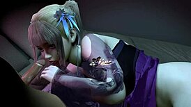 3d cute blonde babe bangs big dick stranger in wild anal scene