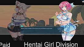 hentai girl division neko in action
