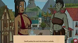 So, in Queens Brothel part 9, this busty orc just dominates with snu snu action.