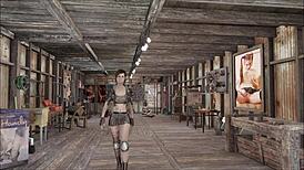 fallout 4 fashion unfolds as cute brunette slut gives animated footjob in hentai game