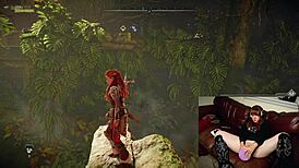 redhead european gamer slut forgets webcam on during play