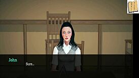 My new family game with redhead and brunette teens