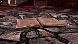 Lodge corruption with huge cock in 3D animation, wow! 😍