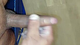 watch me masturbate my cock in the hotel and cum on the floor?