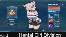 hentai girl division neko in action