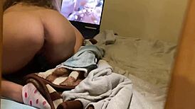 Yo, did you really catch your stepsister watching gangbang porn with double penetration?