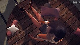 Femdom Face Sits During Yoga Class, So Intense