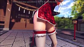 Reim explores touhou adventures in pinkcat hentai.