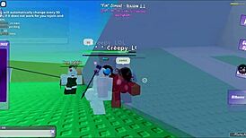 fun cumbat in roblox condo 1 with monster anime cartoon