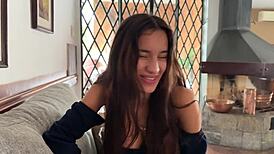 first casting with busty skinny 18yo brazilian teen pov blowjob