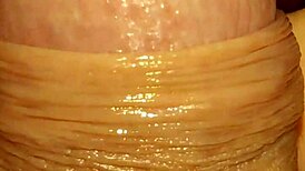 close-up pov shows a guy jerking off intensely