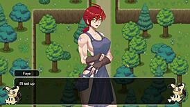 I grab the redhead and the slut in the final part of hentai game village rhapsody