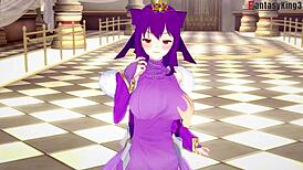 Scathach and skadi having sex on throne