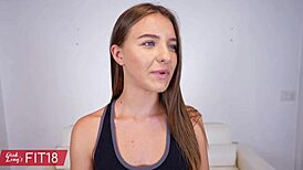 Wow! Gorgeous 18yo Ukrainian Sissy Moore fucked after yoga!