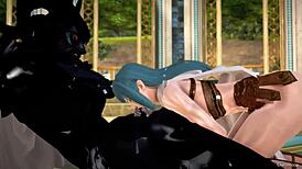 omg, this 3d hentai with the demon king and warrior licking and masturbating 😍