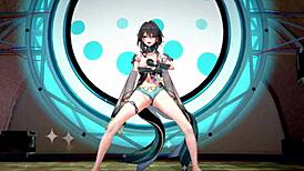 honkai star rail characters engage in hentai mmd action