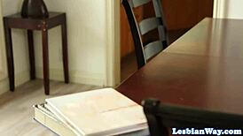 Pussylicking milf dives into a sapphic duo with a cute babe. It’s all stockings and raw heat!