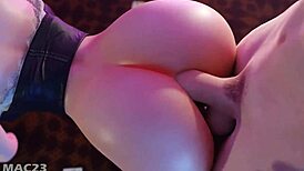 3D hentai unfolds with deepthroat action in a wild cartoon scene