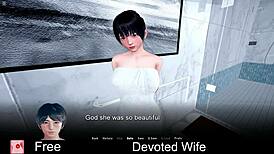 Devoted wife in hentai fantasy! What will she do?