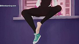 Spidey sex with Gwen Stacy and Miles, oops doggy by the open window!