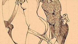 vintage erotic illustration with classic sensual charm
