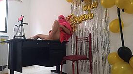 Indian Woman Celebrates Birthday with Dry Dark Vagina in Homemade Interview