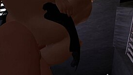 Hard futa cock slut pounds elf prisoner. Creampies deep in tight pussy.