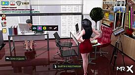 Hey, wanna see me groping boobs at work in FashionBusiness E2 64?