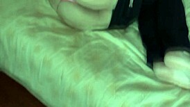 Did I just get a huge cumshot on my hairy pussy after sucking that big cock?