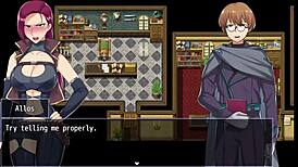 Makina explores the city of ruin in fallen hrpg game