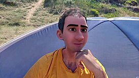 Step gay dad series slams hard with outdoor hentai monster cock action