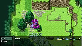 Horny adventurer Karen gets aroused by a man's stinky smell in the anime hentai