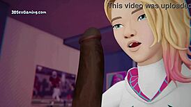 Spidey Gwen Stacy ve Miles'le Seks, Açık Pencerede Köpek Pozisyonu!