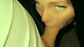 In the park, I fucked my stepsister with her big cock, giving her a facial cumshot.