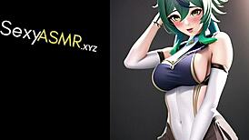 Moaning asmr cosplay anime baddie