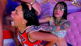 Rough Throat Fucking of Kneeling Submissive Girls in 3D Domination