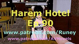 Harem Hotel 90 - The Anime Game Continues With More Adventures
