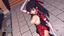 Reim explores touhou adventures in pinkcat hentai.