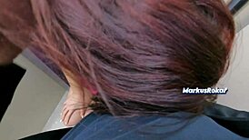 Min snydende kæreste sutter gammel mand i toget