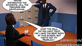 Wow! Big Ass Teacher Rides Principal's BBC in 3D Comic!