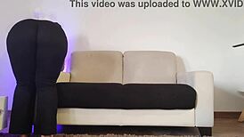 Look at this pawg cleaning her apartment in tight pants. Man, that curvy ass is driving me crazy!