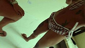 Novinha carioca couple fucks outdoors on the beach with a big cock