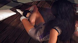 Femdom Face Sits During Yoga Class, So Intense