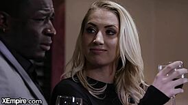 Skinny blonde desperate for huge dick