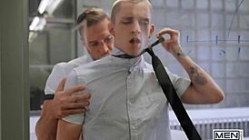 theo brady spills coffee on co-worker to get alex mecum alone 😏