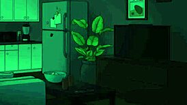 Chloe watches Amy masturbate, umm, jerks her futa cock too