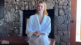 Redhead bridesmaid gets locked out of hotel room