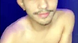 why does this gay guy cum from solo handjob? watch him stroke his cock alone.